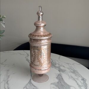 Rose Gold Pink Mercury Glass Vase